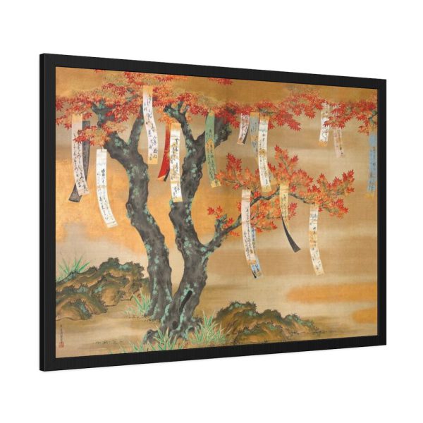 93855-613.jpg Japanese Autumn Maples With Poem Slips by Tosa Mitsuoki Framed Poster