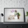 Cat is Lying Down Framed Poster