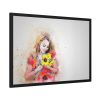 93855-625.jpg Woman with Sunflower Framed Poster