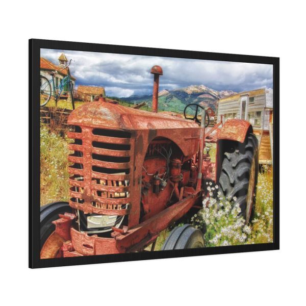 93855-661.jpg Old Antique Abandoned Tractor Framed Poster
