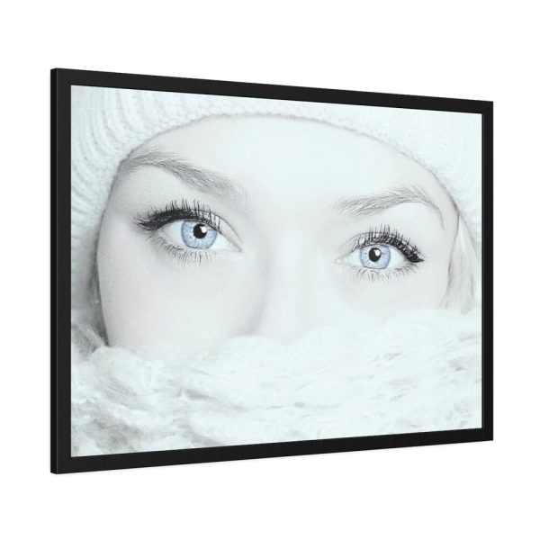 Face of a Girl with Beautiful Eyes Framed Poster