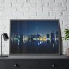 93855-75.jpg Dubai Skyline During Night Time Framed Poster