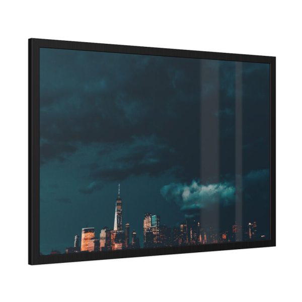 Aesthetic Clouded City Framed Poster