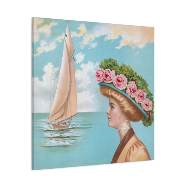 101419-8.jpg Aesthetic Vintage Woman at the Beach Standard Canvas