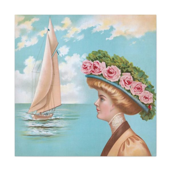 101419-9.jpg Aesthetic Vintage Woman at the Beach Standard Canvas