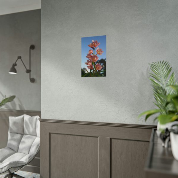Pink Orchid Flowers Poster
