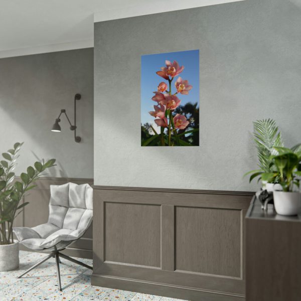 Pink Orchid Flowers Poster