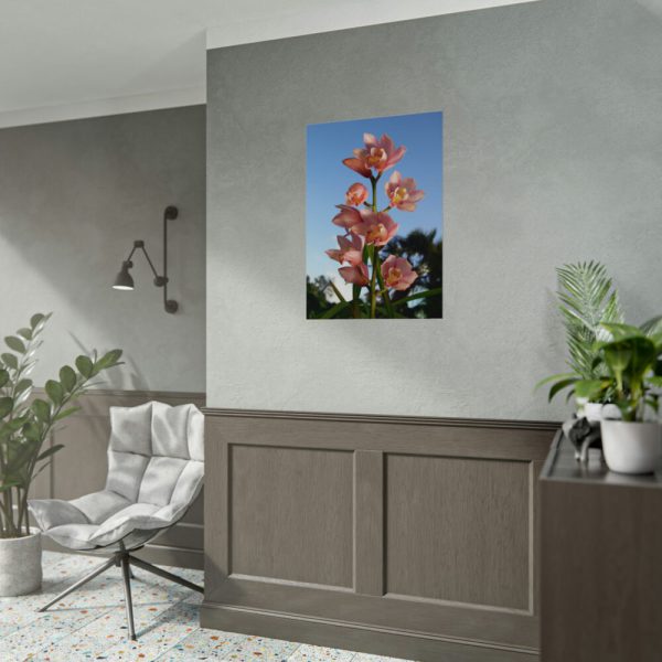 Pink Orchid Flowers Poster