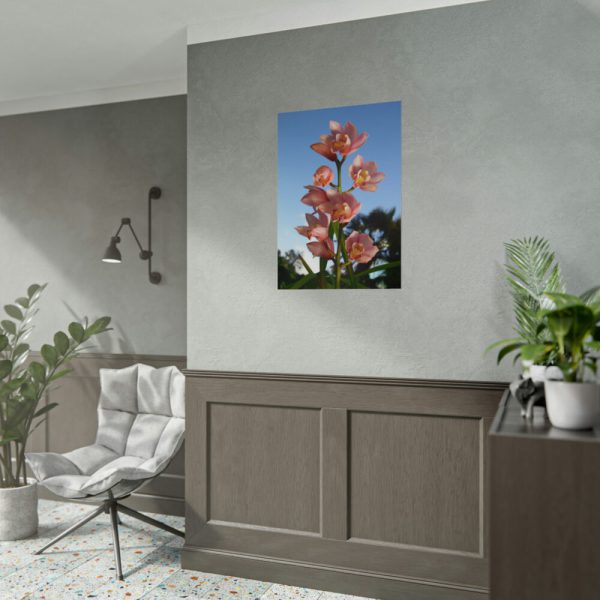Pink Orchid Flowers Poster
