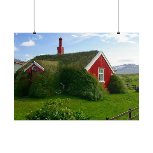 101875-149.jpg Red Barn in the Grass Poster