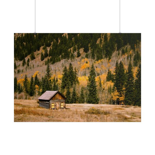 101875-157.jpg Woden Barn in Forest Poster