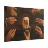 101875-18.jpg Seven Male Hands Encircling a Mug of Beer Poster