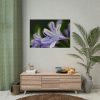 Purple White Glowing Lily Poster