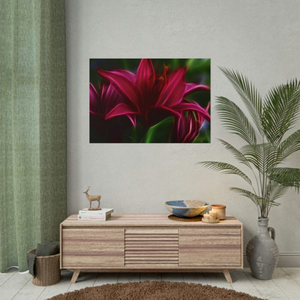Pink Bloom Lily Poster