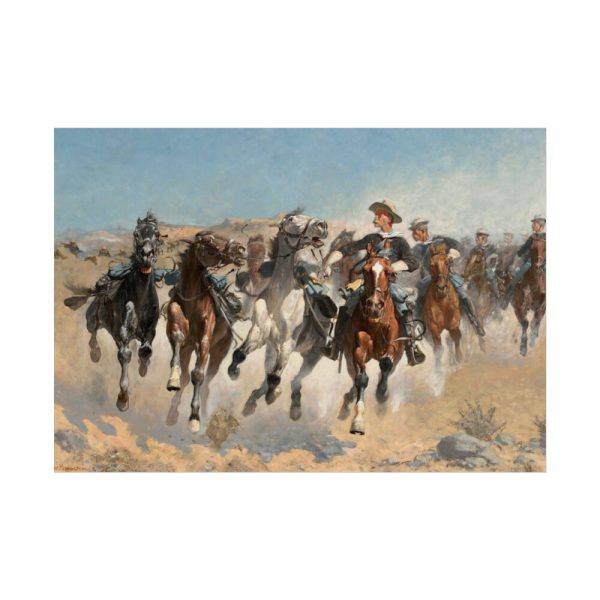 The Fourth Troopers Moving the Led Horses by Frederic Remington Poster