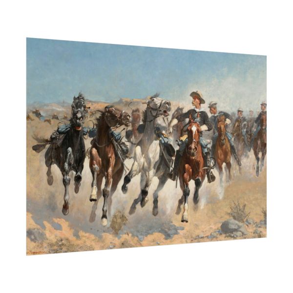 The Fourth Troopers Moving the Led Horses by Frederic Remington Poster