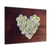 101875-359.jpg White Daisy in Heart Shape Poster