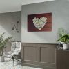 101875-361.jpg White Daisy in Heart Shape Poster
