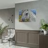 101875-456.jpg Closeup Shot of a White Horse Poster