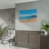 Crowded Beach with Tourists Poster