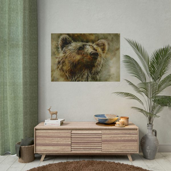 Grizzly Bear Kodiak Head Poster