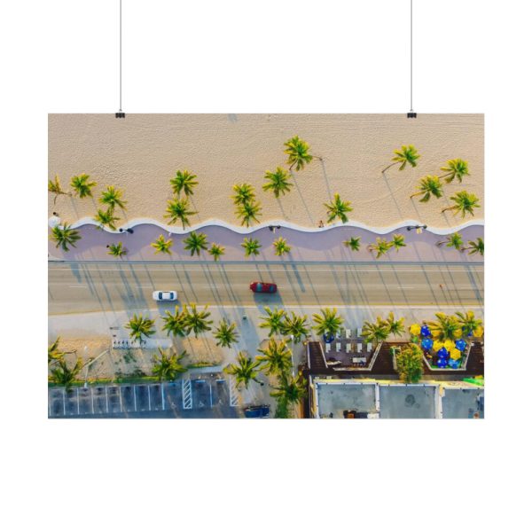 Palm Tree-Lined Road Poster