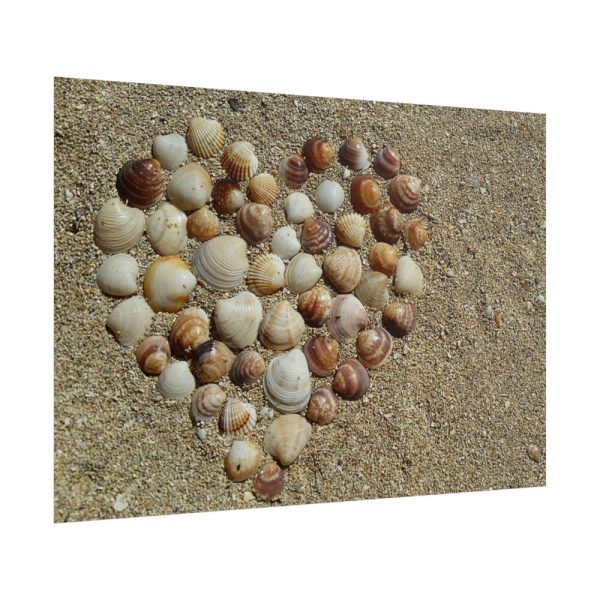 101875-679.jpg Heart Stones on Beach Poster