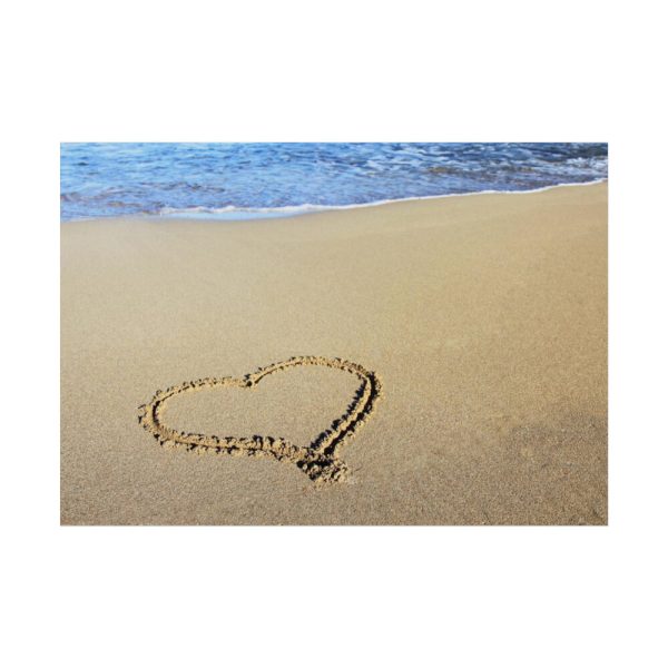 101875-682.jpg Heart Drawn on Sand at Beach Poster
