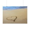 101875-683.jpg Heart Drawn on Sand at Beach Poster