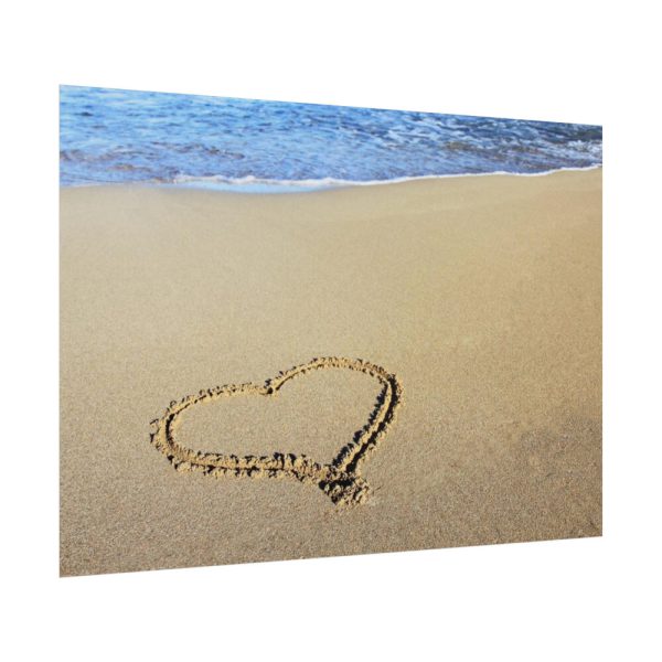 101875-684.jpg Heart Drawn on Sand at Beach Poster