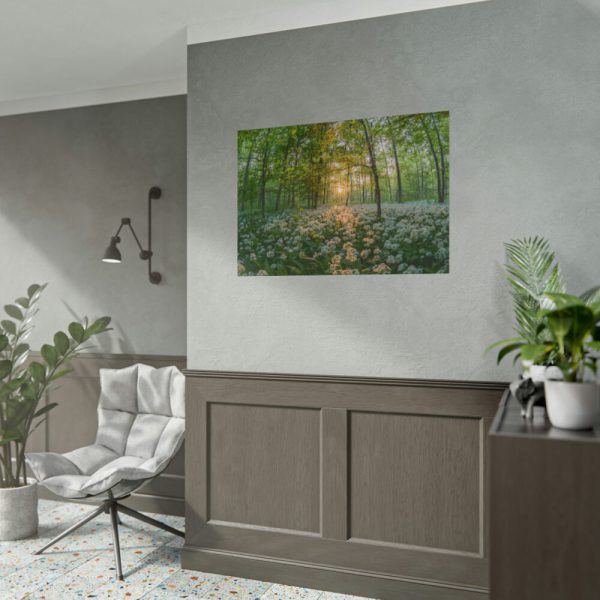 101875-706.jpg Forest at Sunset with Bear's Garlic Poster