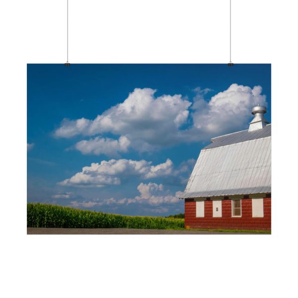 101875-81.jpg Cornfield and Red Barn Scenic Poster
