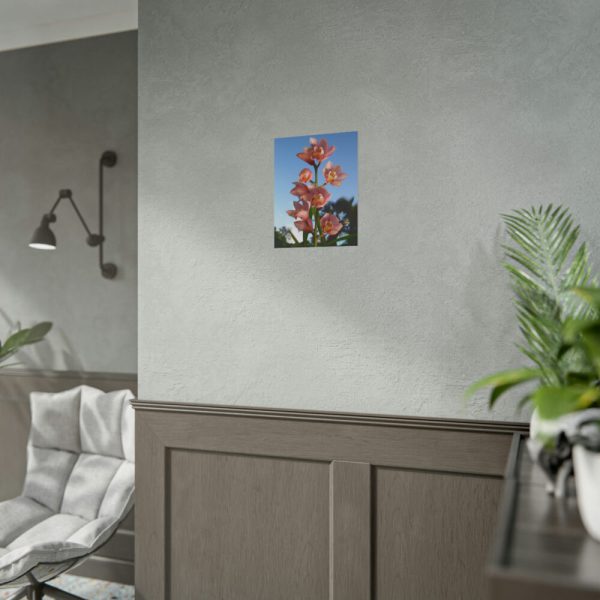 Pink Orchid Flowers Poster