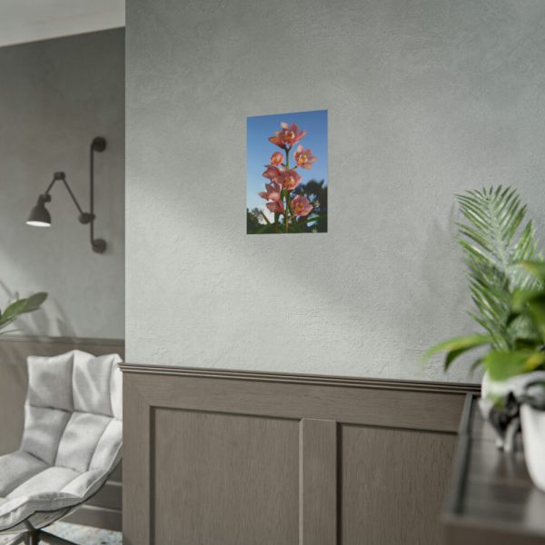 Pink Orchid Flowers Poster