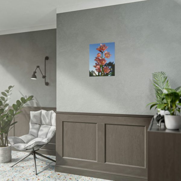 Pink Orchid Flowers Poster
