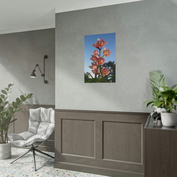 Pink Orchid Flowers Poster