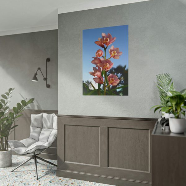 Pink Orchid Flowers Poster