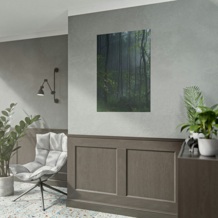 A Small Clearing in a Lush Forest Poster - Image 15