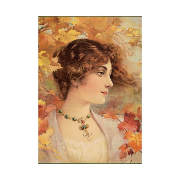 Aesthetic Woman in Autumn Poster