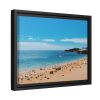88281-1.jpg Crowded Beach with Tourists Framed Canvas