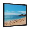 88283-1.jpg Crowded Beach with Tourists Framed Canvas