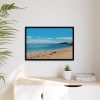 88285-3.jpg Crowded Beach with Tourists Framed Canvas