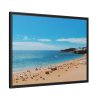 88286-1.jpg Crowded Beach with Tourists Framed Canvas