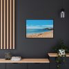 88287-4.jpg Crowded Beach with Tourists Framed Canvas