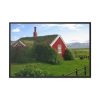 Red Barn in the Grass Framed Canvas