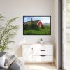 Red Barn in the Grass Framed Canvas