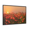 Barn in Smokey Orange Sky Framed Canvas