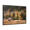 Woden Barn in Forest Framed Canvas