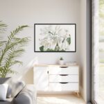 White Cape Coast Lily by Sydenham Edwards Framed Canvas - Image 4