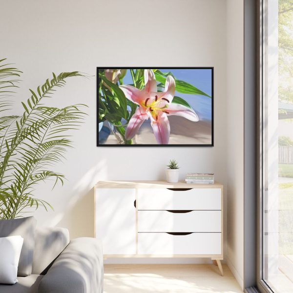 Pink Lily Framed Canvas